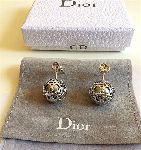 dior earings silver|Dior look alike earrings.